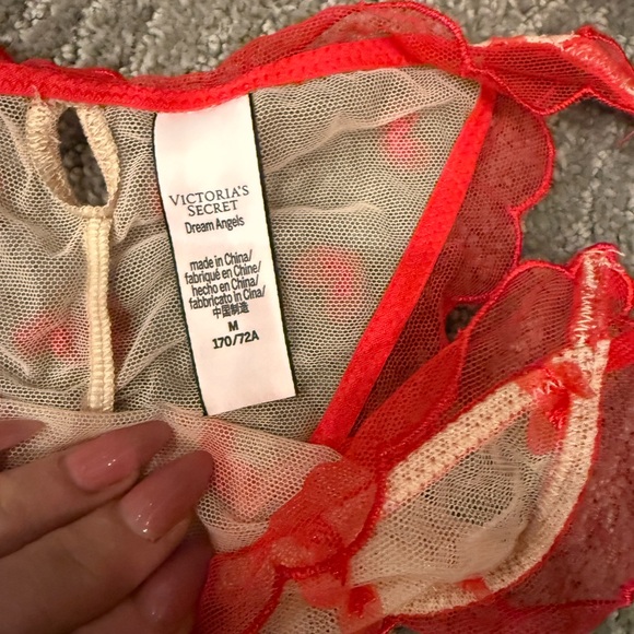 Victoria secret heart lingerie set . 34DDD and size med panties . - Picture 2 of 3